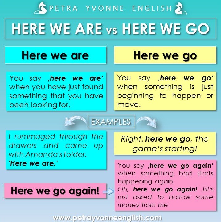 Here We Are Vs Here We Go English Online Here We Are Vs Here We Go English Online